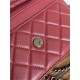 Classic Wallet on Chain AP0250 Lambskin Burgundy Silver Metal B