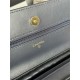 Classic Wallet on Chain AP0250 Lambskin Navy Gold Metal B