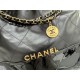 Chanel 22 MEDIUM HANDBAG Patchwork Shiny Calfskin & Gold-Tone Metal AS3261 High