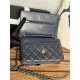 Classic Wallet on Chain AP0250 Lambskin Navy Silver Metal B