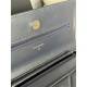 Classic Wallet on Chain AP0250 Lambskin Navy Silver Metal B