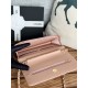 Classic Wallet on Chain AP0250 Lambskin Pink Gold Metal B