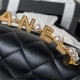 Chanel CLUTCH WITH CHAIN AP3513 Lambskin, Imitation Pearls, Strass & Gold-Tone Metal Black High