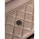 Classic Wallet on Chain AP0250 Lambskin Pink Silver Metal B