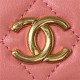 Chanel CLUTCH WITH CHAIN AP3513 Lambskin, Imitation Pearls, Enamel & Gold-Tone Metal Pink High