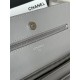 Classic Wallet on Chain AP0250 Lambskin Grey Silver Metal B