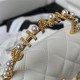 Chanel CLUTCH WITH CHAIN AP3513 Lambskin, Imitation Pearls, Strass & Gold-Tone Metal White High