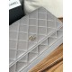 Classic Wallet on Chain AP0250 Lambskin Grey Silver Metal B