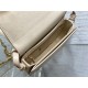 CD SIGNATURE BAG WITH STRAP CD-Embossed Box Calfskin Beige High