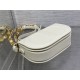 CD SIGNATURE BAG WITH STRAP CD-Embossed Box Calfskin White High