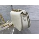 CD SIGNATURE BAG WITH STRAP CD-Embossed Box Calfskin White High