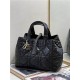 MEDIUM DIOR TOUJOURS BAG Macrocannage Calfskin Black High