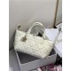 SMALL DIOR TOUJOURS BAG Macrocannage Calfskin Latte High