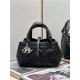 DIOR TOUJOURS BAG SMALL Macrocannage Calfskin Black High