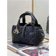 SMALL DIOR TOUJOURS BAG Macrocannage Calfskin Black High