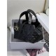 SMALL DIOR TOUJOURS BAG Macrocannage Calfskin Black High