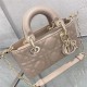 LADY D-JOY BAG MICRO Cannage Lambskin Beige High