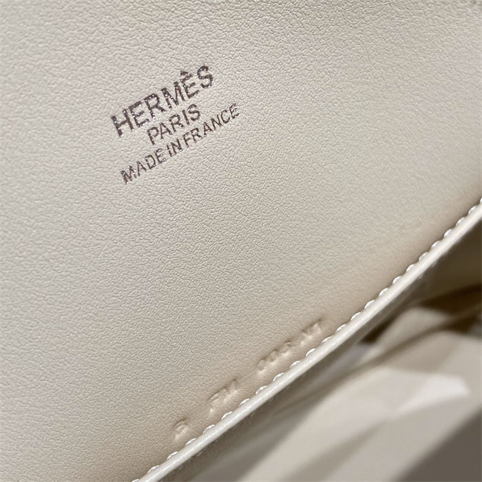 Hermes Bolide Mini Bag Evercolor calfskin WAX Craie Silver-Metal High