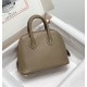 Hermes Bolide Mini Bag Evercolor calfskin WAX Gri Elephant Gold-Metal High