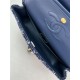 Chanel Medium Classic Flap Bag Tweed Navy-Blue High