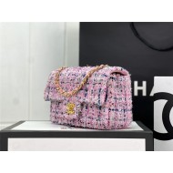 Chanel Mini Classic Flap Bag Tweed Pink/Blue High