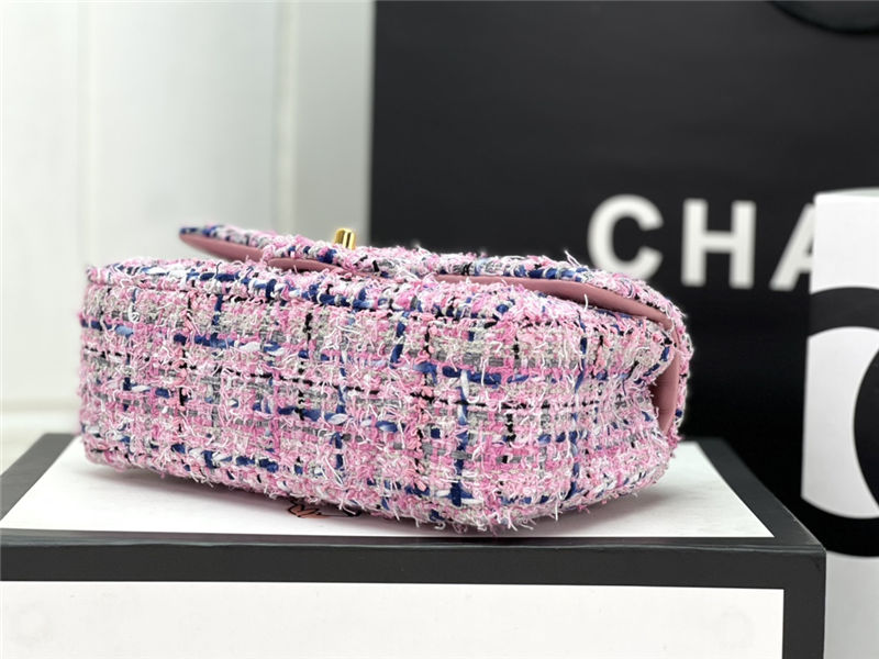 Chanel Mini Classic Flap Bag Tweed Pink/Blue High