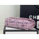 Chanel Medium Classic Flap Bag Tweed Pink/Blue High