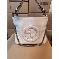 Gucci BLONDIE SMALL TOTE BAG Leather 751518 White High