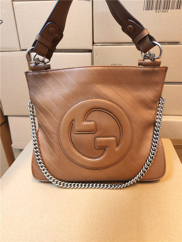 Gucci BLONDIE SMALL TOTE BAG Leather 751518 Camel High