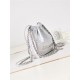 Chanel 22 MINI HANDBAG Shiny Calfskin Silver & Silver-Tone Metal AS3980 High