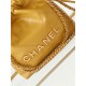 Chanel 22 MINI HANDBAG Shiny Calfskin Camel & Gold-Tone Metal AS3980 High