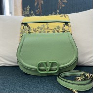 Valentino GARAVANI VSLING SHOULDER BAG IN GRAINY CALFSKIN CHARTREUSE High