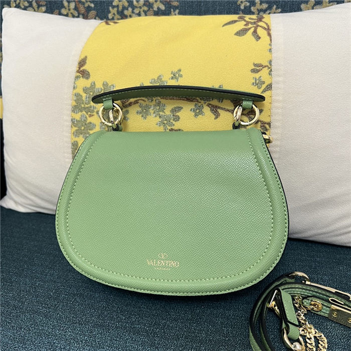 Valentino GARAVANI VSLING SHOULDER BAG IN GRAINY CALFSKIN CHARTREUSE High