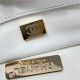 Chanel 19 SHOPPING BAG Shiny Lambskin, Gold-Tone, Silver-Tone & Ruthenium-Finish Metal AS3660 White High