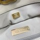 Chanel 19 SHOPPING BAG Shiny Lambskin, Gold-Tone, Silver-Tone & Ruthenium-Finish Metal AS3660 Grey High