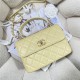 SMALL FLAP BAG WITH TOP HANDLE Lambskin Gold Metal A92236 Light Yellow A