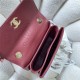 SMALL FLAP BAG WITH TOP HANDLE Lambskin Gold Metal A92236 Burgundy A