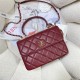 SMALL FLAP BAG WITH TOP HANDLE Lambskin Gold Metal A92236 Burgundy A