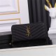 CASSANDRE MATELASSÉ ZIP AROUND WALLET IN GRAIN DE POUDRE EMBOSSED LEATHER Black-Gold High