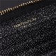 CASSANDRE MATELASSÉ ZIP AROUND WALLET IN GRAIN DE POUDRE EMBOSSED LEATHER Black-Gold High