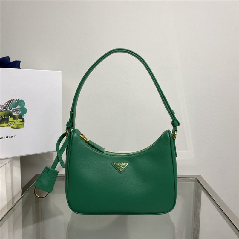 Prada Re-Edition Saffiano leather mini bag 1BC204 Green High