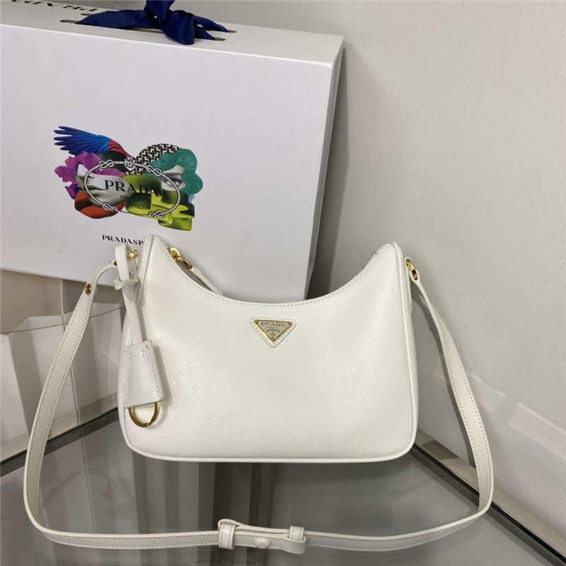 Prada Re-Edition Saffiano leather mini bag 1BC204 White High