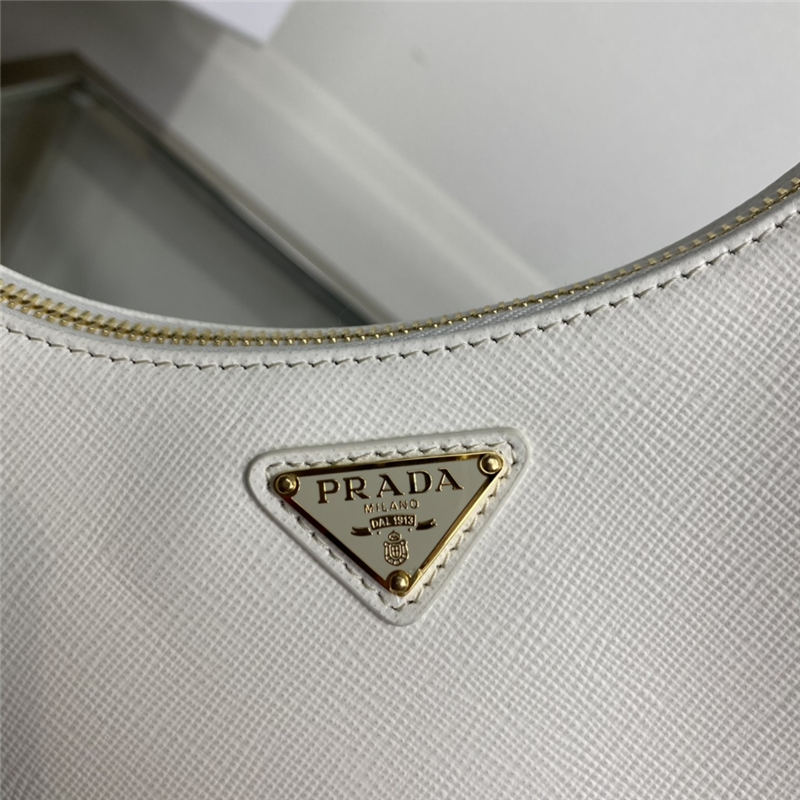 Prada Re-Edition Saffiano leather mini bag 1BC204 White High