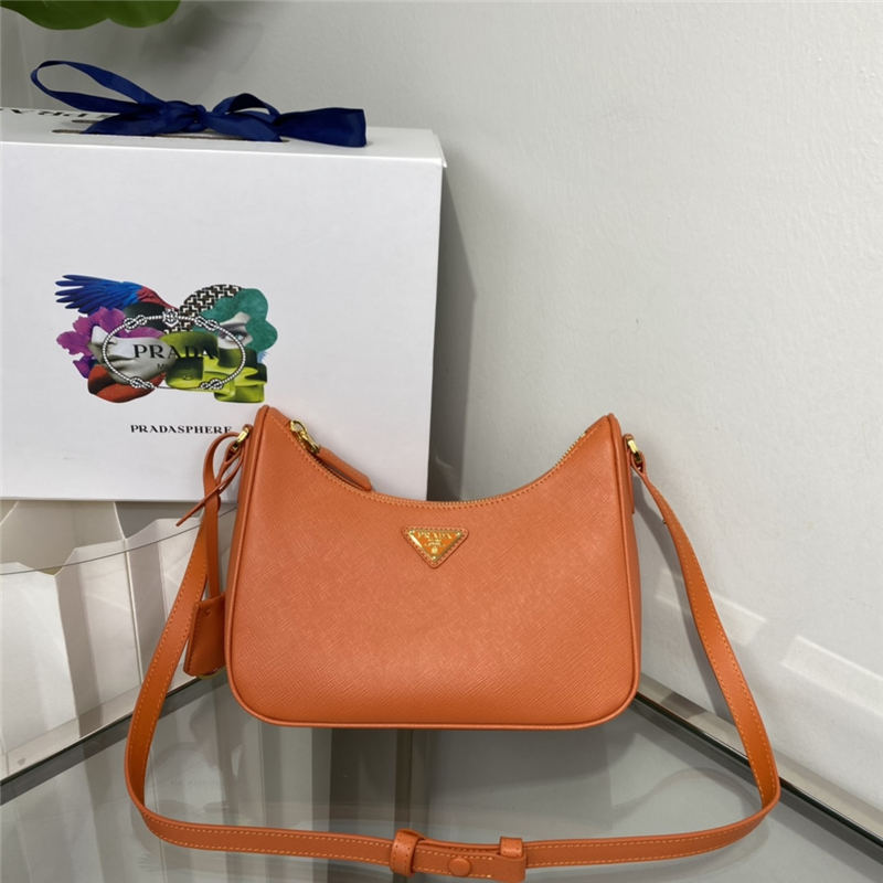 Prada Re-Edition Saffiano leather mini bag 1BC204 Orange High