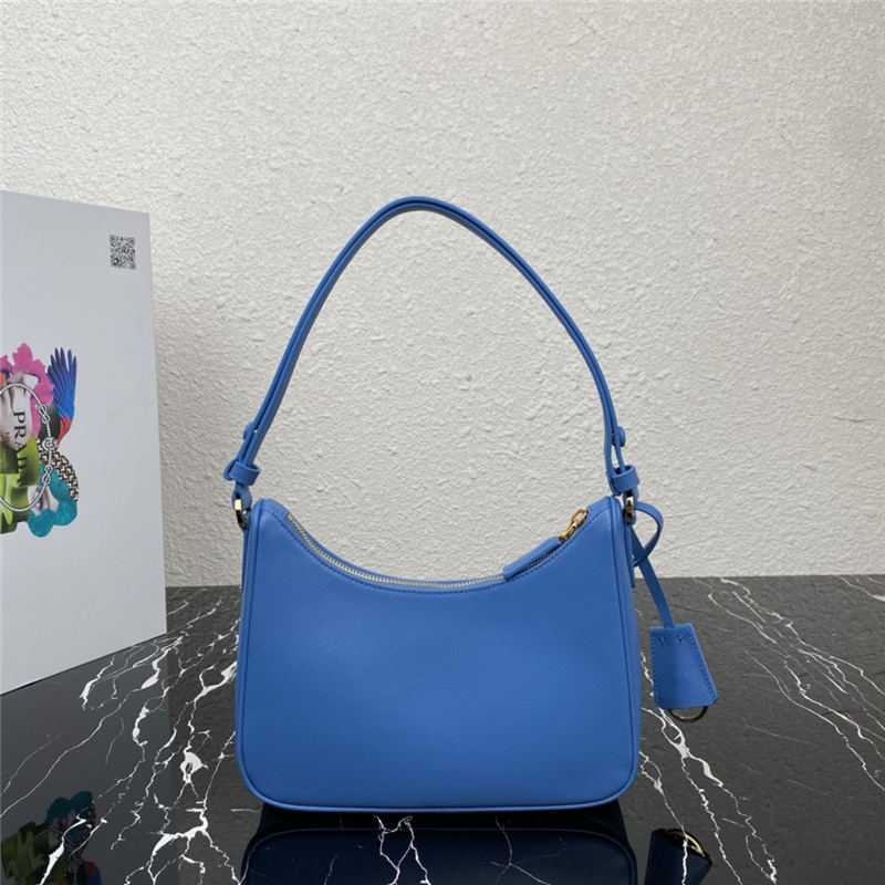 Prada Re-Edition Saffiano leather mini bag 1BC204 Blue High