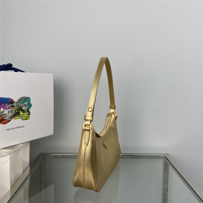 Prada Re-Edition Saffiano leather mini bag 1BC204 Gold High