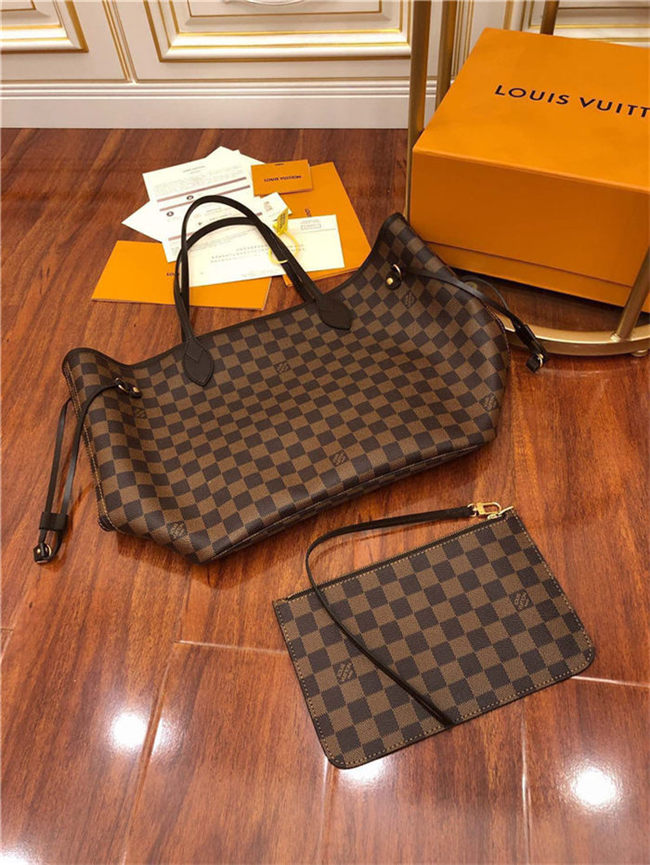 Louis Vuitton Neverfull MM Bag Damier Ebene N41358 Top