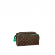 Louis Vuitton DOPP KIT TOILET POUCH Monogram Macassar coated canvas M46253 Top