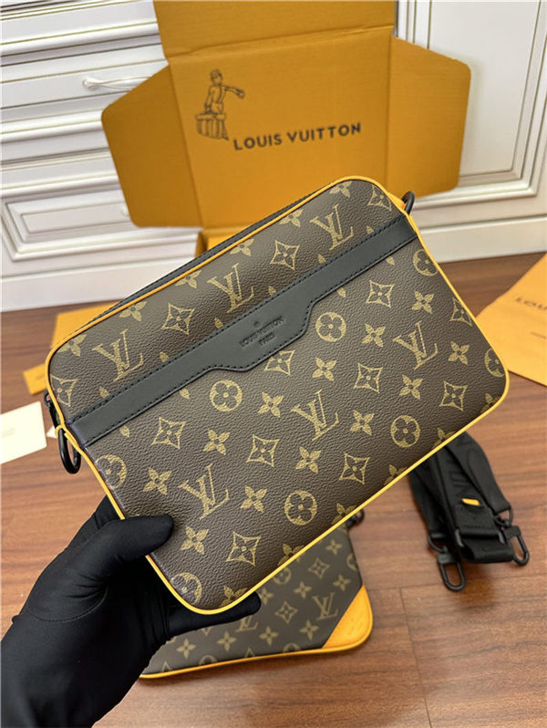 Louis Vuitton Trio Messenger Monogram Macassar coated canvas M46694 Top