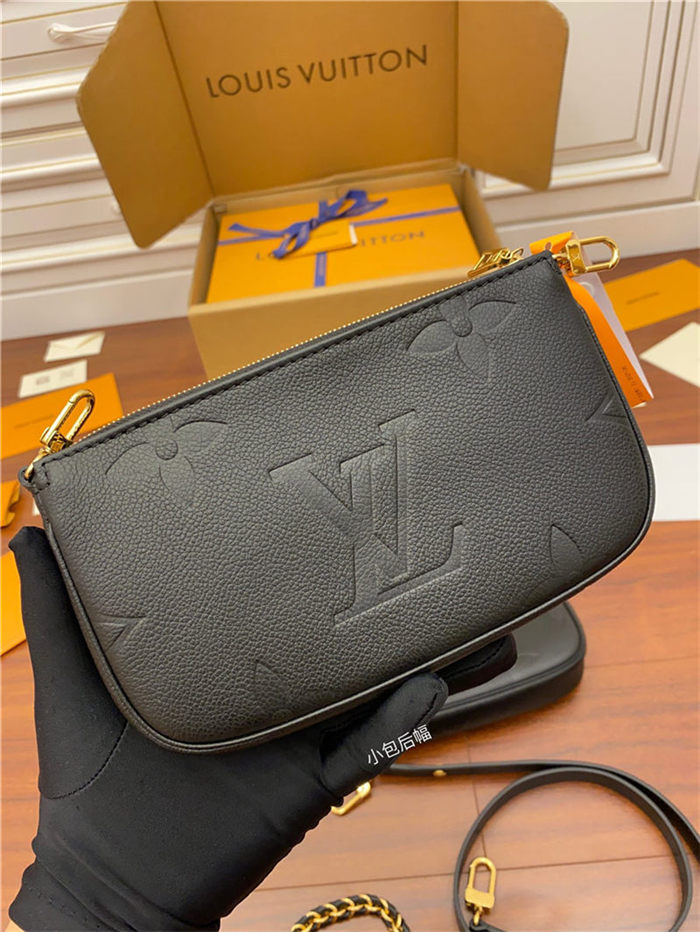 Louis Vuitton Multi Pochette Accessoires Embossed supple grained cowhide leather M80399 Top